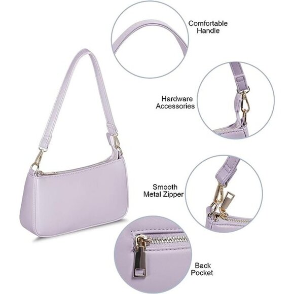 NWT NIUEIMEE ZHOU Shoulder Or Clutch Bag for Women Color Purple‎ - Picture 5 of 10